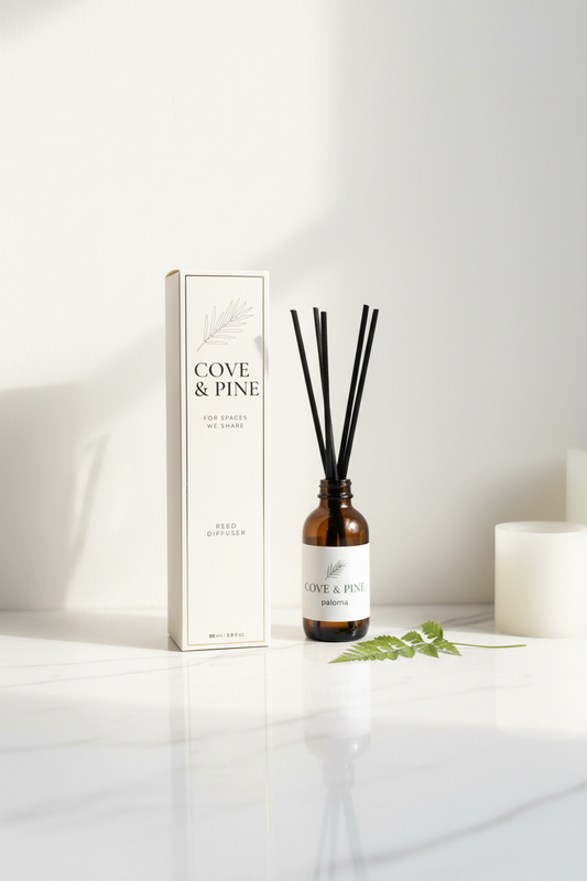 Paloma Reed Diffuser on marble surface